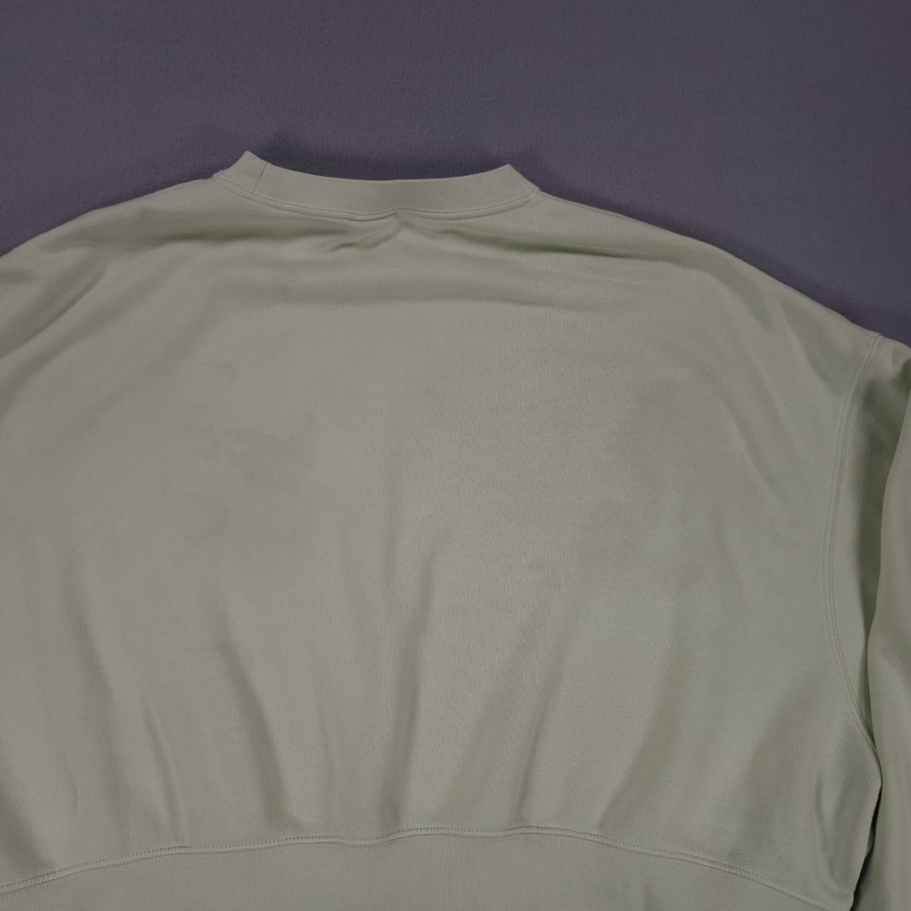 Nike Dri-Fit Women Cropped Sweatshirt Green Oversized Top Embroidered Swoosh L - Picture 8 of 8